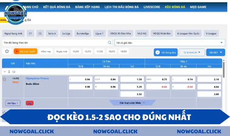 Đọc kèo 1.5-2 sao cho đúng nhất