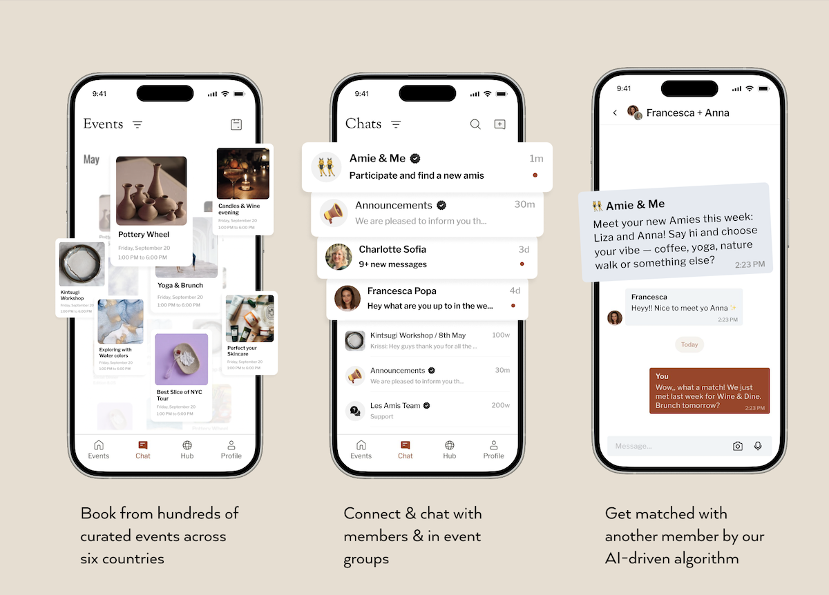 Les Amis: European Friendship App for Women Launches in New York