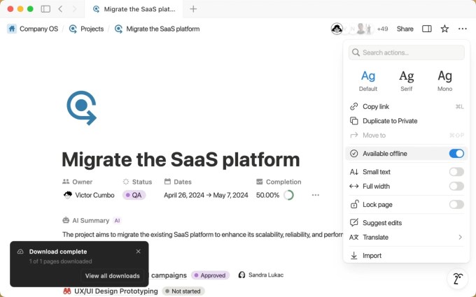 Notion Now Functions Offline