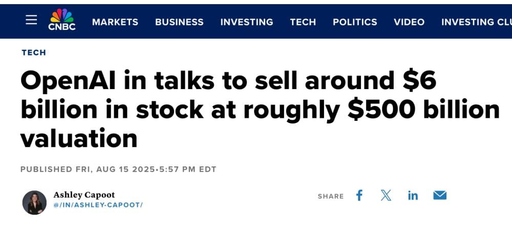 OpenAI's $6B Secondary: Tech History's Largest Employee Liquidity Event